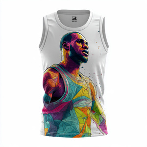 Basketball Sublimation Tank Tops Men Sportswear Sleeveless <b>Singlet</b> Top Football Sleeveless Jersey <b>Running</b> Wear Vest Workout Vest - Product Image 6