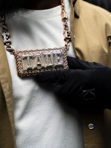 <b>Iced</b> <b>Out</b> Moissanite Letter Name Pendant 18K Gold Plated 925 Silver Hip Hop Rapper <b>Chain</b> Necklace Men's Everyday Wear Pendant - Product Image 4