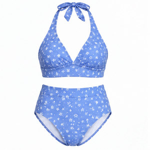 Ensemble bikini femme personnalisé, maillot de bain deux pièces, bas taille moyenne, haut tendance, collection de plage et de piscine pour l'été - Product Image 1