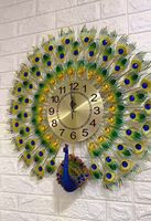 Jam Dinding Mosaik Art Deco Satu Sisi Gaya Antik Angka Romawi Jarum Analog Quartz Pelat Tebal 30mm Bertenaga Baterai untuk Ruang Tamu