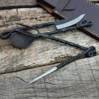 Couteau de cuisine artisanal en acier au carbone, de qualité industrielle, personnalisable, forgé à la main, style vintage médiéval, Burraq Ecommerce DIY OEM