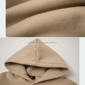 Sweat à capuche décontracté en polaire 330G pour homme, brodé, uni, sans cordon, surdimensionné, vente en gros, vêtements en coton lourd personnalisés - Product Image 5