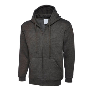 Sweat-shirt à capuche zippé en molleton pour homme, de haute qualité, OEM ODM, personnalisé, nouvelle tendance, couleur unie, coupe classique, en coton, décontracté, pour l'automne - Product Image 3