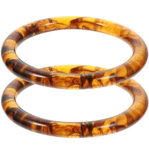 Design moderne 2025 Accessoires de sac Poignées en résine de couleur ambre Pièces de sac à main Anneau en D Poignées et accessoires en résine - Product Image 5