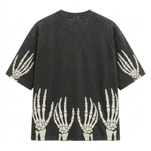 เสื้อยืดสไตล์อเมริกันแบบคัสตอม ยูนิเซ็กส์ ทรงหลวม ไหล่ตก แต่งคริสตัล เสื้อยืดโอเวอร์ไซส์ ยูนิเซ็กส์ สั่งทำได้ พิมพ์ลายคุณภาพสูง - Product Image 2