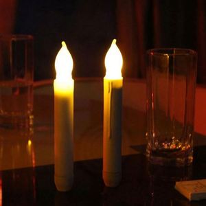Bougie LED sans flamme de haute qualité, alimentée par piles, avec couvercle en tissu rigide, imitation pilier, fonctionne avec 2 piles AA, cadeau - Product Image 3