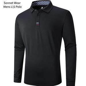 Polo homme uni à manches longues - Product Image 6