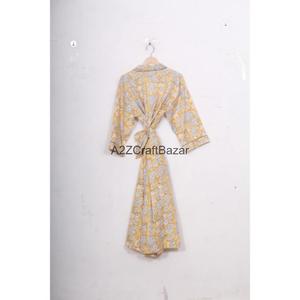 Kimono Ligero de Algodón para Mujer, Estampado Floral, Talla Única, Ropa de Playa, Cubre Bikini, para Verano y Otoño, Ropa de Dormir - Product Image 2