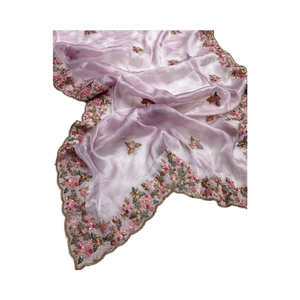 Saree indien indien Boutique Designer Ethnique Nuptiale Partie Porter Dernière exclusivité Porter Broderie Soie Sari Dernière exclusivité - Product Image 1