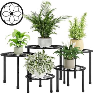 Customizable Tall Iron Planter Stand With Simple Design Ideal For Saving Space And Displaying Multiple Plants In Limited Areas - Product Image 3