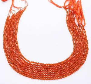 AAA Carnelian Faceted Round <b>Ball</b> Beads 3 MM Natural Carnelian Gemstone Beads 13 Inch Faceted Round Carnelian Loose Beads Jewelry - Product Image 4