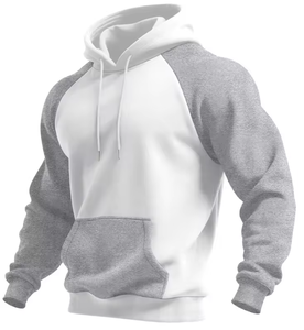 Autumn Winter Men’s <b>Raglan</b> Contrast Hoodie Outdoor Sports Sweatshirt Fashion Casual Hooded <b>Top</b> Custom Logo - Product Image 1