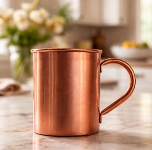 High Quality Handmade Eco-Friendly Copper Mug Premium for Water Beverage Serving with Traditional Elegant Appearance Portable - Product Image 1