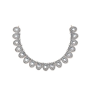 Collar de piedra Polki de corte de Color blanco de joyería a base de plata versátil de alta calidad de exportador indio de confianza a buen precio - Product Image 1