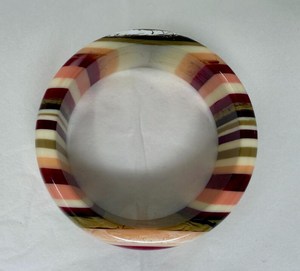 Bracelet jonc épais en résine, style capuchon en lucite à rayures larges, bracelet statement inspiré, joncs en résine - Product Image 6
