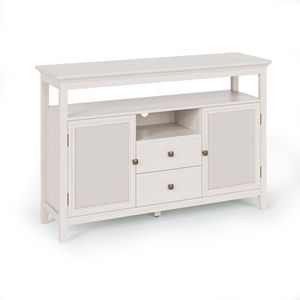 Credenza in Rattan Stile Boho Farmhouse da 134 cm con Ripiani Regolabili, Mobile Contenitore per Cucina e Soggiorno, Buffet Decorativo - Product Image 2