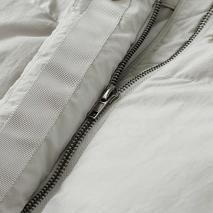 Veste longue matelassée unisexe en duvet, couleur unie, col montant, coupe-vent, manteau d'hiver décontracté, manches régulières, fermeture éclair - Product Image 5