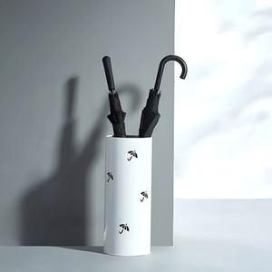 Moderno Soporte de Metal Blanco para Paraguas con Diseño de Gotas de Lluvia, Soporte Creativo para Bastones de Entrada, Estante Alto para Bastones - Product Image 3