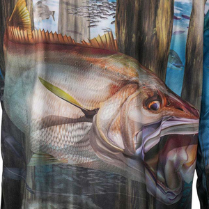 เสื้อโปโลตกปลาคุณภาพพรีเมียม ป้องกันรังสียูวี UPF 50+ ระบายอากาศได้ดี มีปก  แบบสั่งทำพิเศษด้วยเทคนิค Sublimation สำหรับตกปลาและกีฬา - Product Image 6