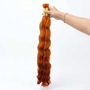 Remy Bulk Curly Hair Wave Human Hair Color 100% Remy Hair Weave Bundles Customized Size - Product Image 5