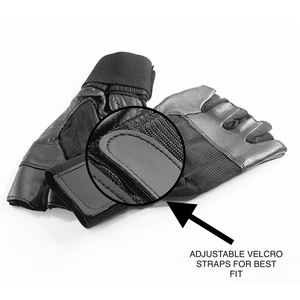 Gants de musculation gris demi-doigts pour l'entraînement, le fitness, la musculation et le powerlifting - Product Image 3