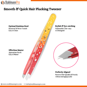 Pinzas para Cejas de Punta Inclinada de Acero Inoxidable Personalizadas de Alta Calidad, Venta Caliente 2026, Precio al por Mayor, Marca Privada - Product Image 3