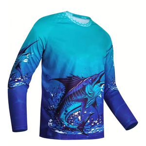 Diseña Tu Propia Ropa Deportiva, Camisa de Pesca en Color Sólido, Venta al Por Mayor, Camisa de Pesca de Manga Larga de Secado Rápido para Hombre - Product Image 1