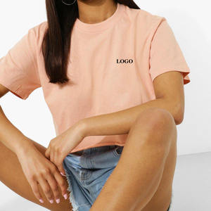 Camiseta de Moda Urbana para Mujer, con Logotipo Personalizado, Color Liso, Precio al por Mayor para Suministro a Granel, Precio Económico - Product Image 4