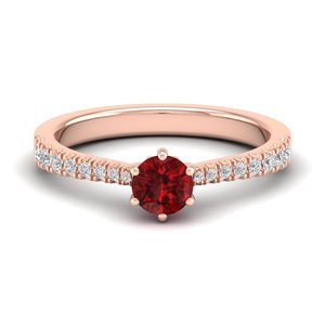 REYES High Quality <b>925</b> Sterling <b>Silver</b> GRA Certified Moissanite Wedding <b>Rings</b> Round Cut 0.5 Carat Garnet Gemstone Fine Jewelry - Product Image 5