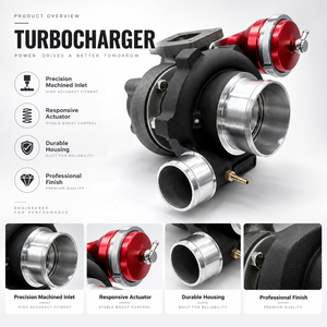 เทอร์โบไฮบริด RY TURBO 53/45 T25 ขนาด 72.2 มม. พร้อมระบบป้องกันการกระชากของแรงดันอากาศเข้า 260-340 แรงม้า - Product Image 2