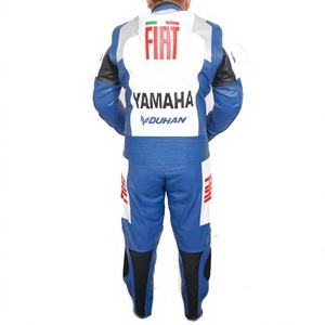 ชุดแข่งรถมอเตอร์ไซค์ Ramaha Fiat หนังแท้ 1 ชิ้น หนังวัว/หนังจิงโจ้ สำหรับขับขี่มอเตอร์ไซค์/จั๊มสูทขี่มอเตอร์ไซค์/ชุดสำหรับนักขี่มอเตอร์ไซค์ระดับมืออาชีพ - Product Image 2