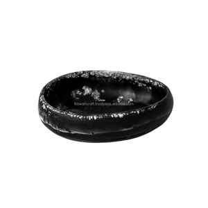 Juego de Cuencos para Ensalada de Frutas de Resina Pulida de Lujo Mediano, Vajilla con Diseño de Remolino en Tonos Tierra, Embalaje en Cartón, Decoración para el Hogar - Product Image 4