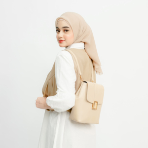 SORA BAG Women's Fashion Waterproof Square <b>Backpack</b> Synthetic <b>Leather</b> Satin Lining Buckle Closure <b>Large</b> Capacity Daily Travel - Product Image 3