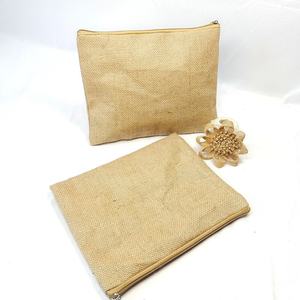 Bolsa Organizadora de Cosméticos Reutilizable de Yute, Bolsa de Almacenamiento de Maquillaje Natural - Product Image 6