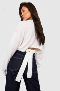 Sudadera con Capucha para Mujer, Color Blanco Sólido, Felpa, Estilo Casual, Corte Holgado, para Otoño e Invierno, Estilo Urbano - Product Image 4