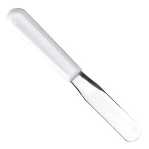 Espátula Mezcladora de Acero Inoxidable con Mango de Plástico Blanco de 195 mm, Instrumento de Precisión para Laboratorio Dental para Mezclar Yeso - Product Image 2