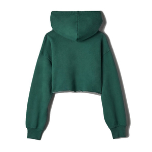 Sudadera Corta Personalizada Informal para Mujer, Sudadera con Capucha de Algodón French Terry, Sudadera Corta Lisa, la Mejor Moda para Exteriores, OEM Transpirable - Product Image 5