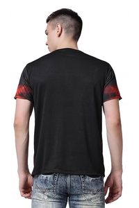 Camiseta de Manga Corta con Cuello Redondo para Hombre, Estampado de Águila Roja por Sublimación, Estilo Casual - Product Image 4