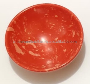 "Bol artisanal en résine époxy Pièce d'art décoratif unique pour bureau à domicile ou cadeau Bol en acrylique de conception inspirée de l'océan - Product Image 1