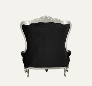 Handcrafted Durable Solid Wood Luxury Throne Chair with Traditional Design <b>Black</b> Mahogany Wood Furniture - Product Image 3