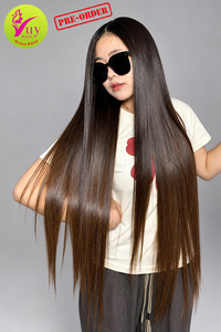 วิกผมแท้ VuyHair แบบตรงสีดำ ขายดีที่สุด ไม่ต้องใช้กาว ติดตั้งง่าย  พร้อมเชือกผูกผม HD/Lace Closure  แบบเย็บสองชั้น - Product Image 3