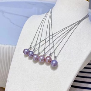 Collier en argent pur S925 avec pendentif en perle d'eau douce, style rétro français élégant, chaîne de clavicule à forte luminosité, collier en perle naturelle pour femmes - Product Image 2