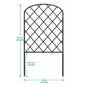 Decorative Metal <b>Garden</b> Trellis <b>Fence</b> S/4 Decorative Metal <b>Garden</b> <b>Border</b> <b>Fence</b> - Product Image 4
