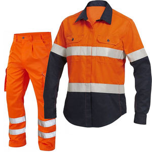 High Quality <b>Men</b>’s 100% Cotton High Visibility Workwear Mining Safety Coveralls Reflective Mechanic <b>Overalls</b> Industrial Uniform - Product Image 4