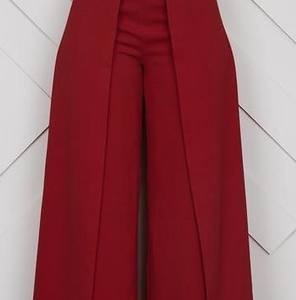 Pantalones Palazzo de Cintura Alta y Pierna Ancha para Mujer, Elegantes, de Color Sólido, para Fiestas Formales, Disponibles con Servicio OEM y ODM - Product Image 1