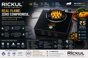 Placa de Cocción Eléctrica de Plasma BLACK RICKUL con Superficie de Vidrio, 1 Quemador, Eficiente Energéticamente, Ecológica, Independiente para el Hogar - Product Image 2