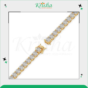 Pulsera de tenis de lujo con diamantes blancos DEF – Diamantes naturales y cultivados en laboratorio a un precio de mercado impresionante de un vendedor de origen indio - Product Image 4