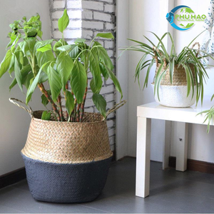 Cesta de Almacenamiento Plegable de Paja Natural Hecha a Mano PHU HAO para Decoración del Hogar, Regalos de Boda y Festivos - Product Image 6