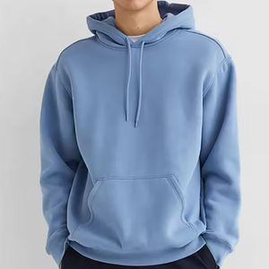 Sudadera con Capucha Personalizada de Alta Calidad para Hombre, Color Sólido, Manga Larga, Transpirable, Holgada, Cómoda, con Etiqueta Privada - Product Image 3