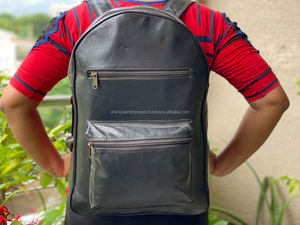 New Style Vintage Look Brown Crunch Leather Backpack Travel Backpack <b>Office</b> Leather Large Capacity Travel <b>Bag</b> <b>for</b> <b>Men</b> and Women - Product Image 3